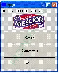 Ekran aplikacji — wybór dokumentu
